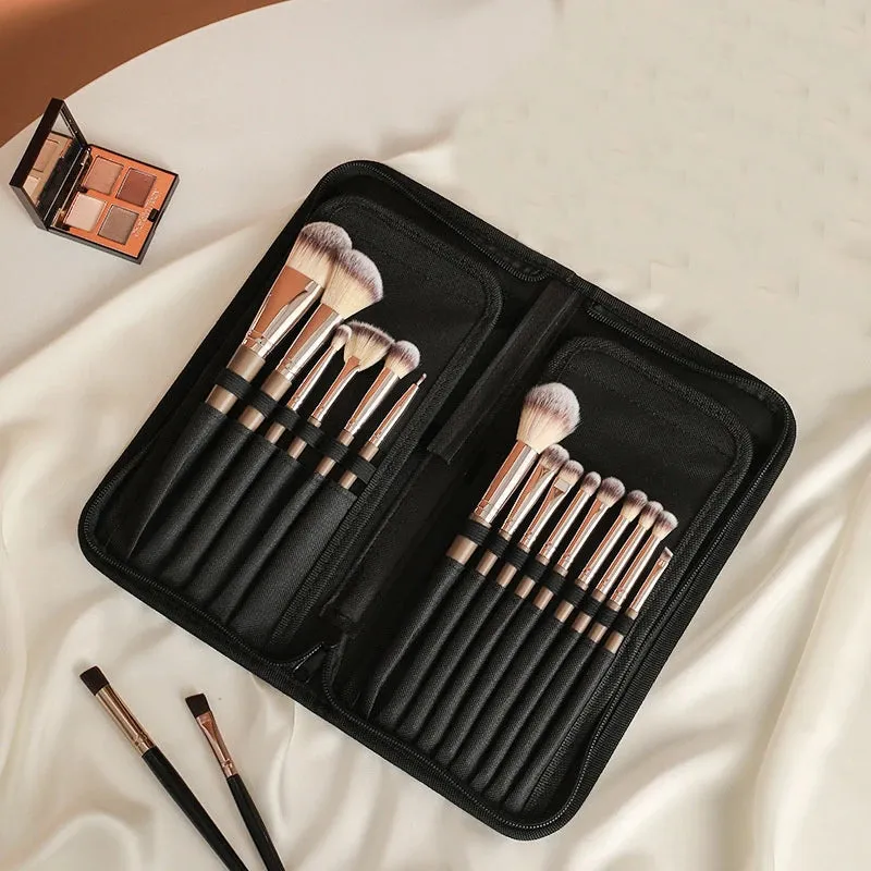 15 Holes Foldable Makeup Brushes Pouch Bag