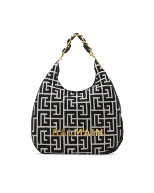 1945 Soft Hobo Large Jacquard Labyrinth Monogram Bag