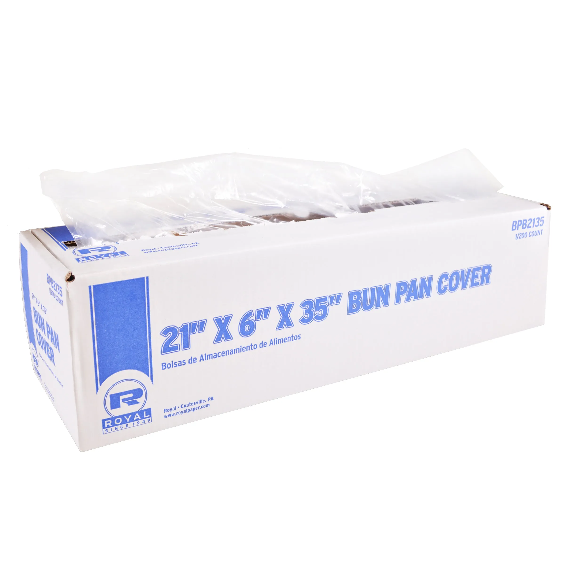 21" x 6" x 35" Low Density Bun Pan Bags, Pack of 200