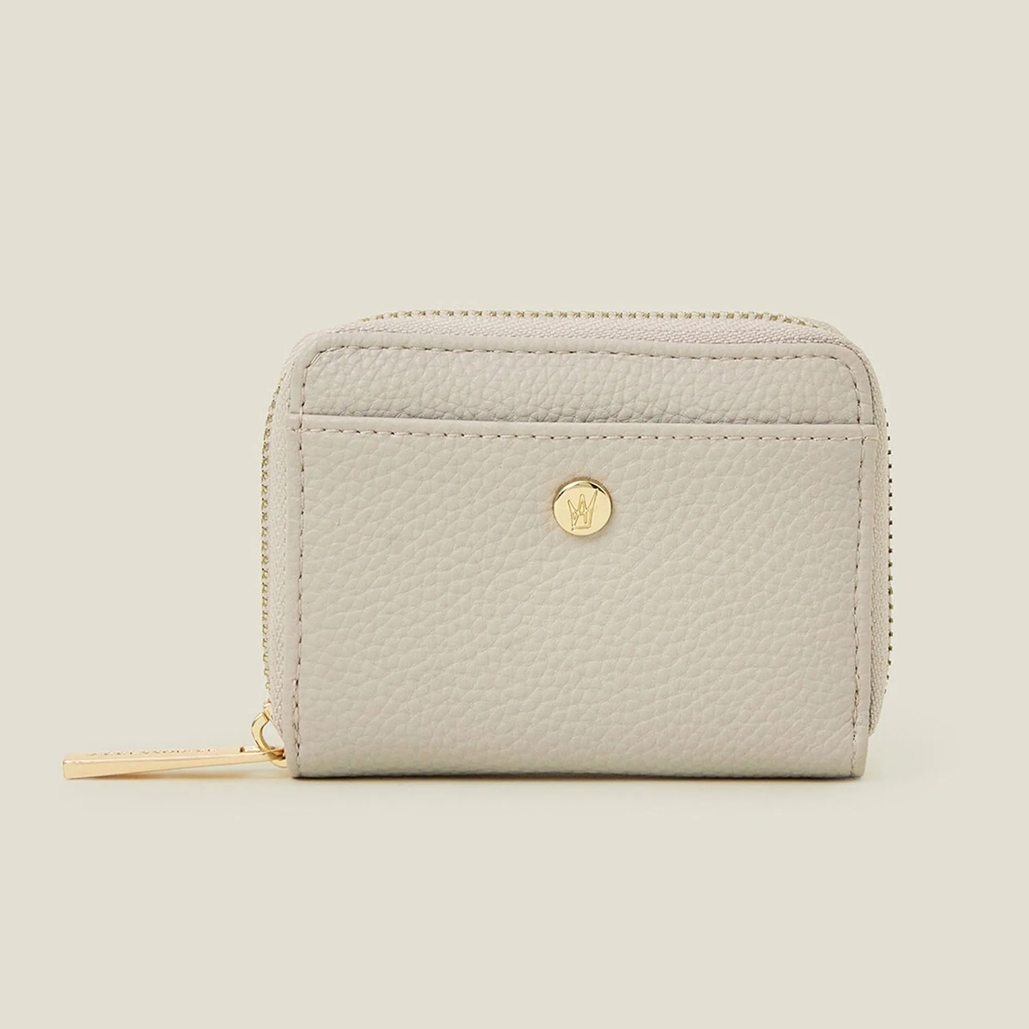 Accessorize London Women's Cream Mini Faux Leather Purse