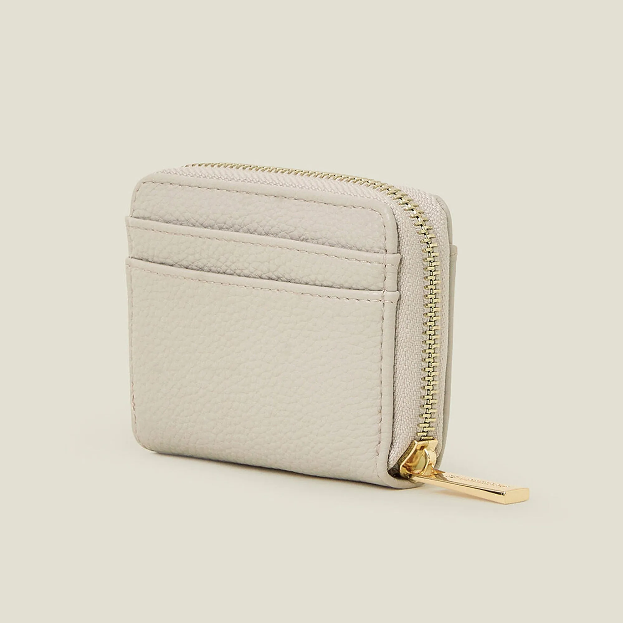 Accessorize London Women's Cream Mini Faux Leather Purse