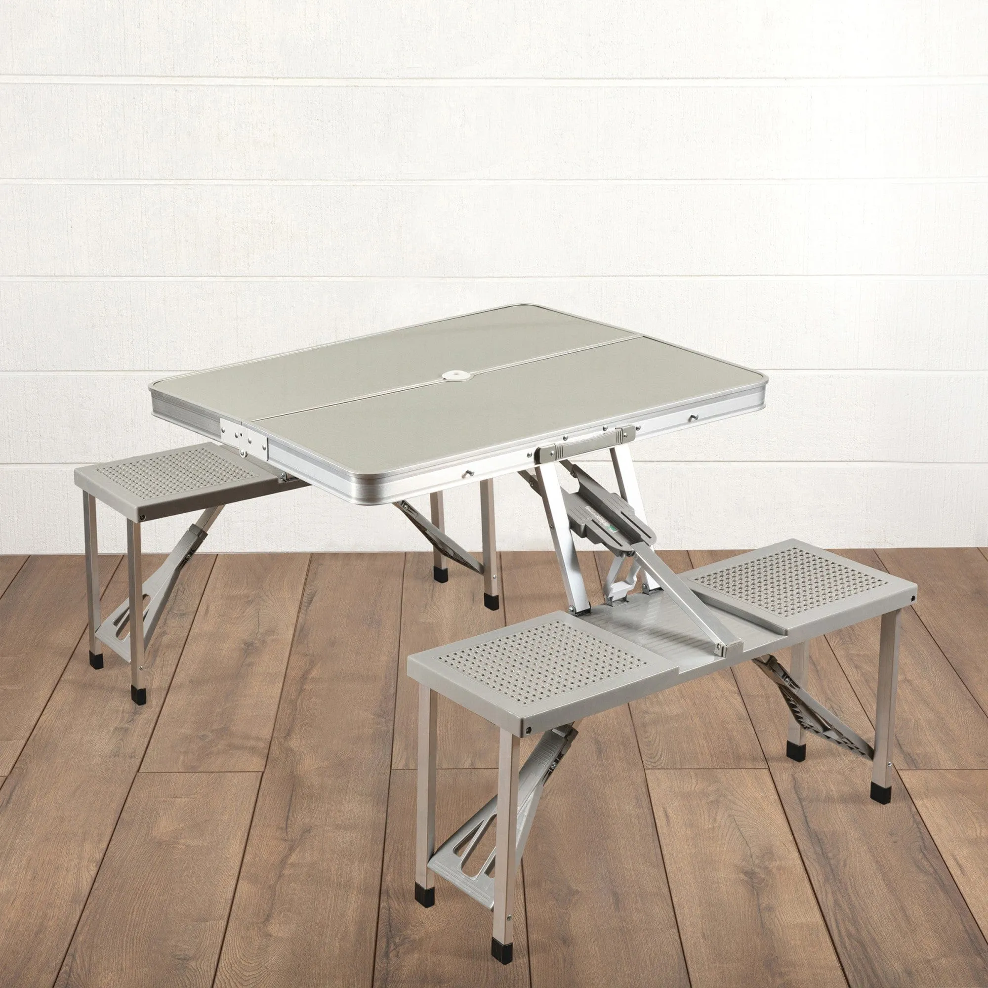 Aluminum Portable Picnic Table with Seats by Picnic Time Family of Brands