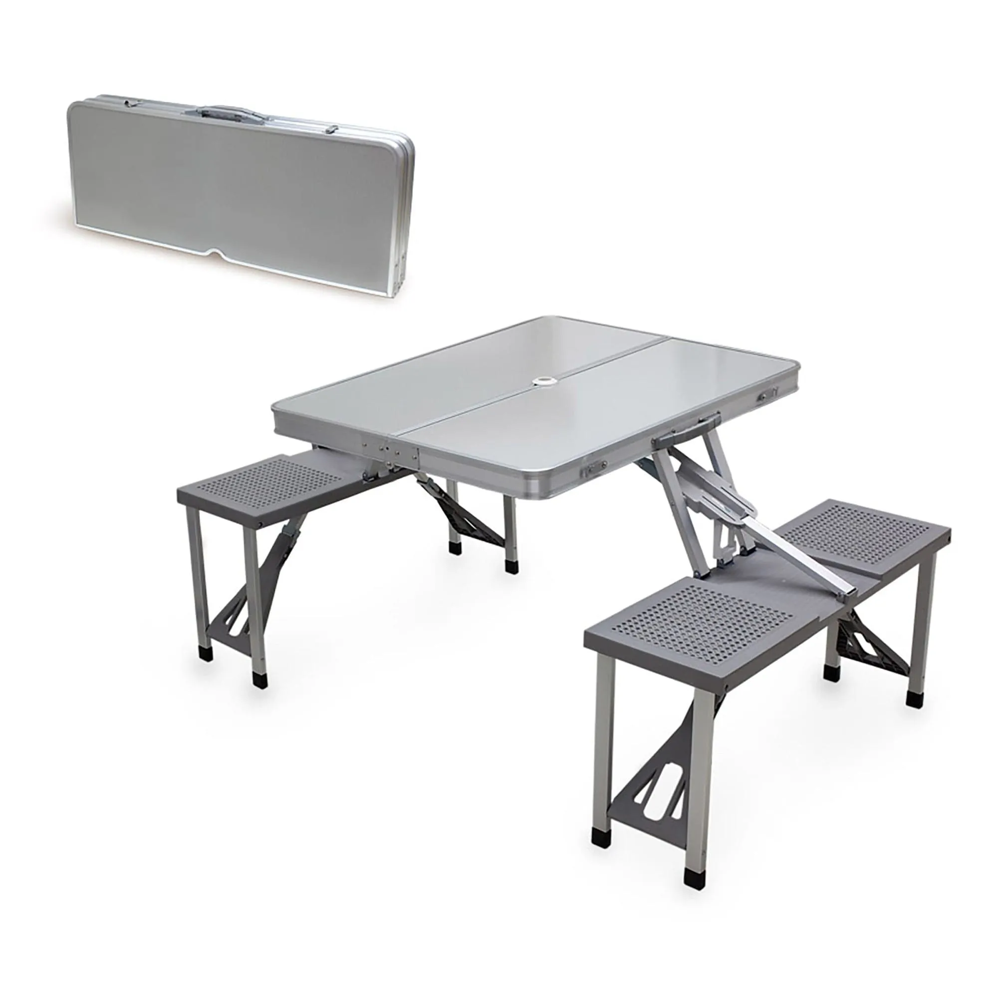 Aluminum Portable Picnic Table with Seats by Picnic Time Family of Brands