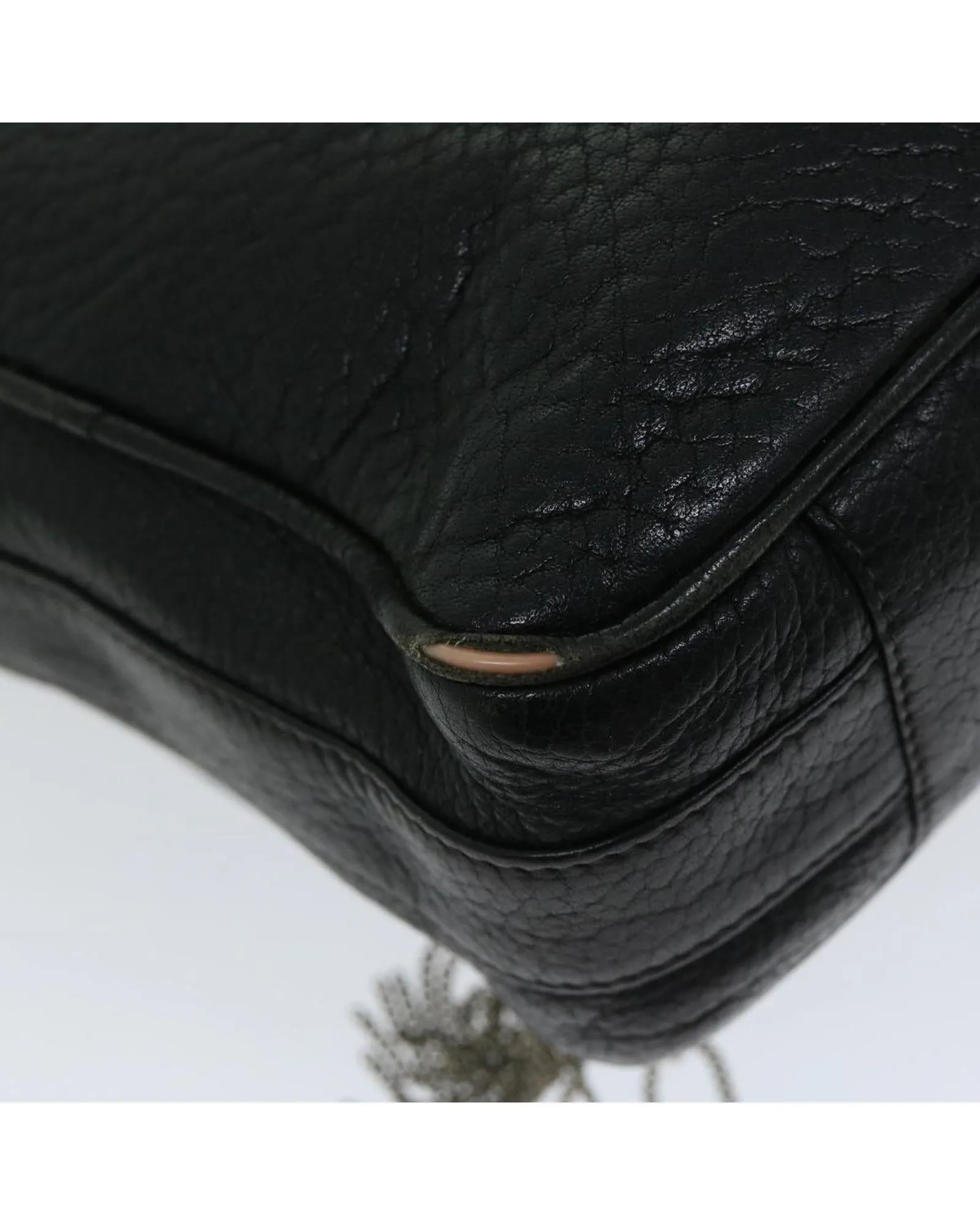 Authentic Black Leather Shoulder Bag