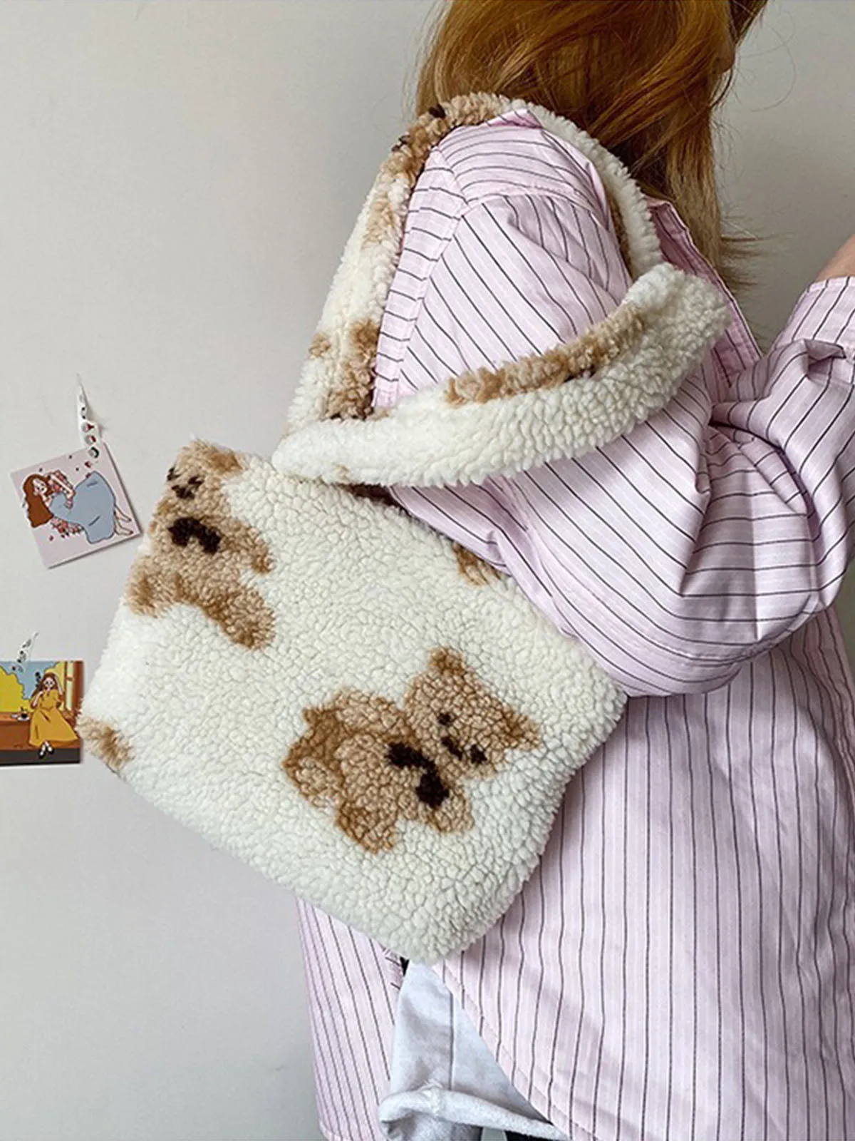 Autumn/Winter Soft Plush Tote Bag