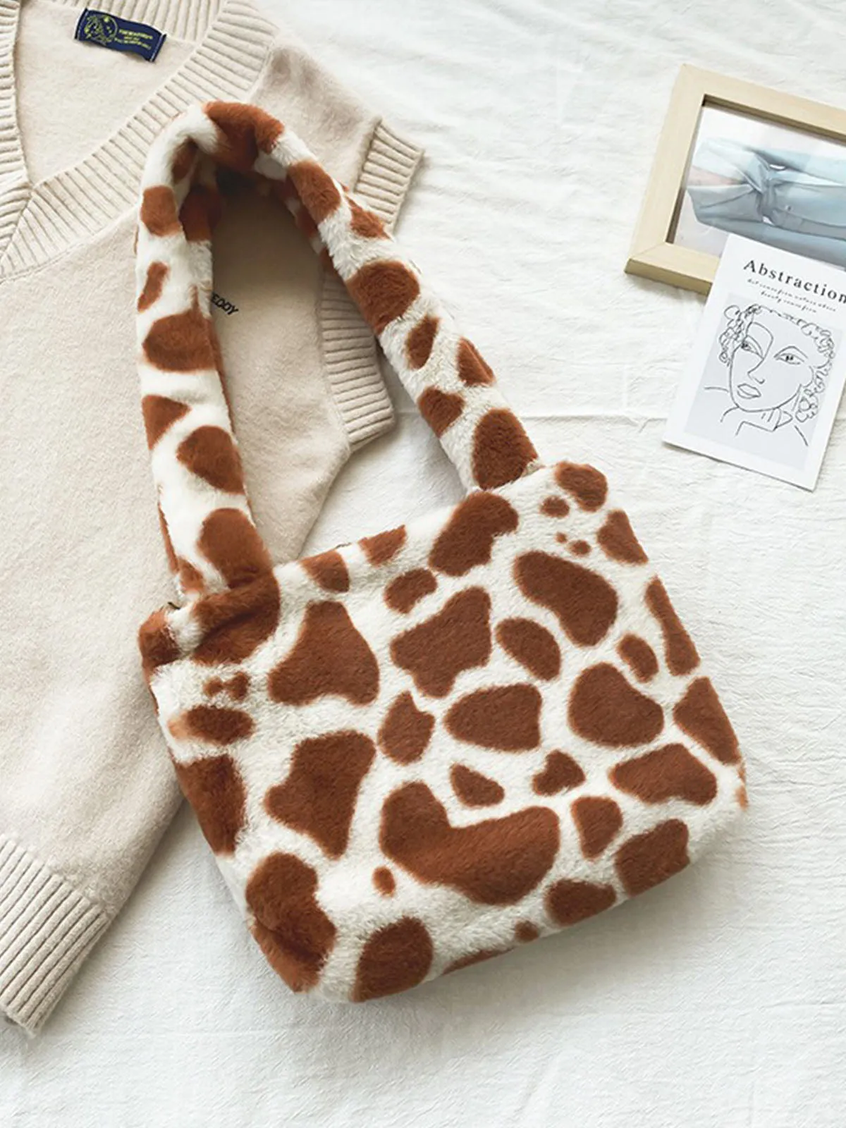 Autumn/Winter Soft Plush Tote Bag