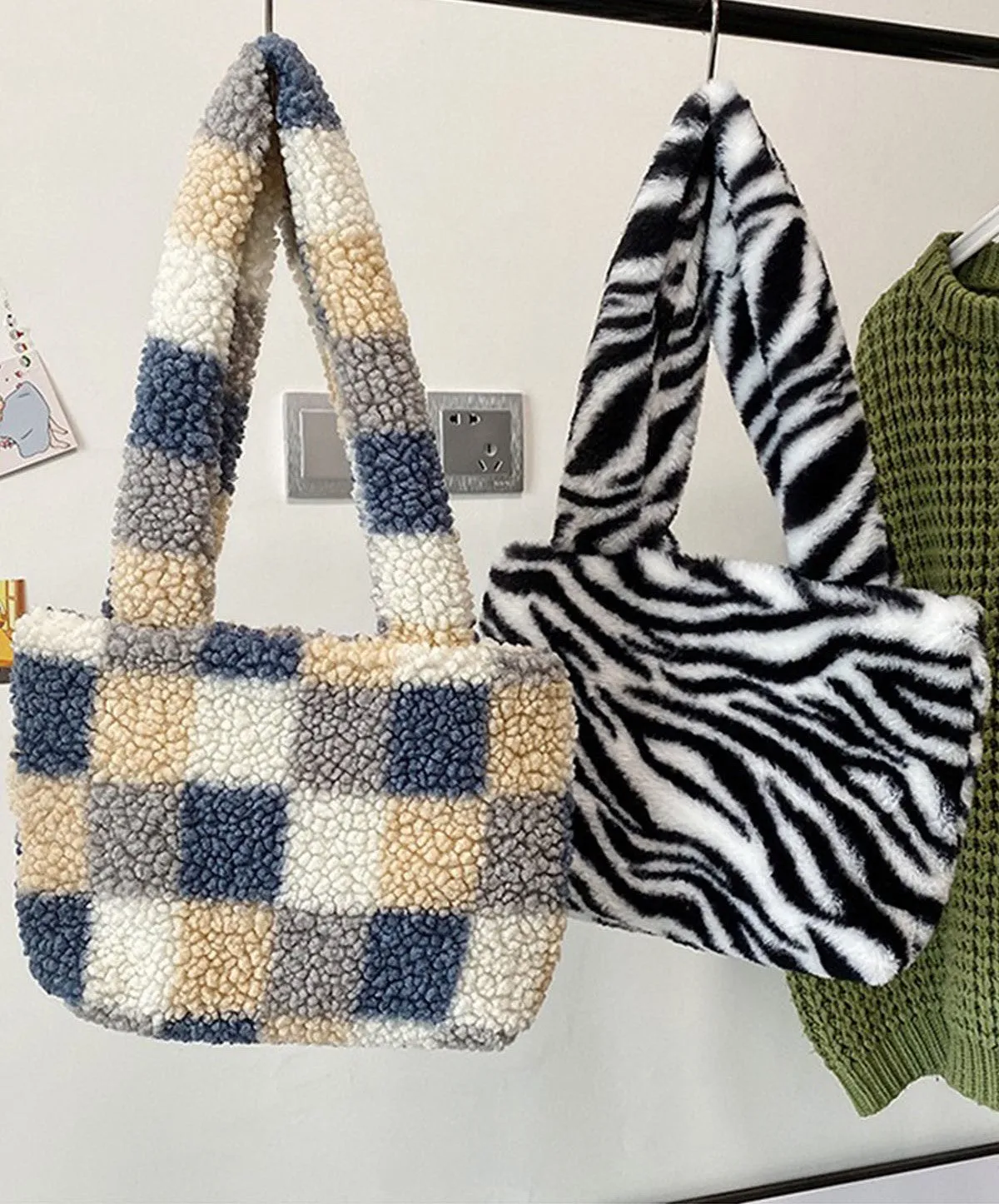 Autumn/Winter Soft Plush Tote Bag