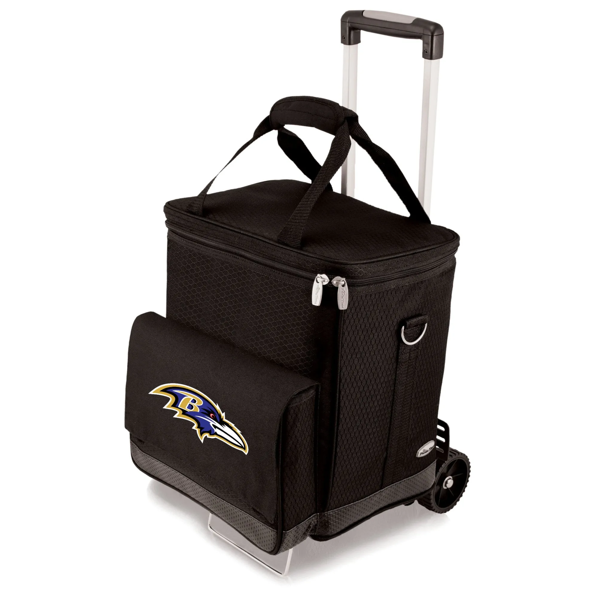 Baltimore Ravens - Cellar 6-Bottle Wine Carrier & Cooler Tote with Trolley