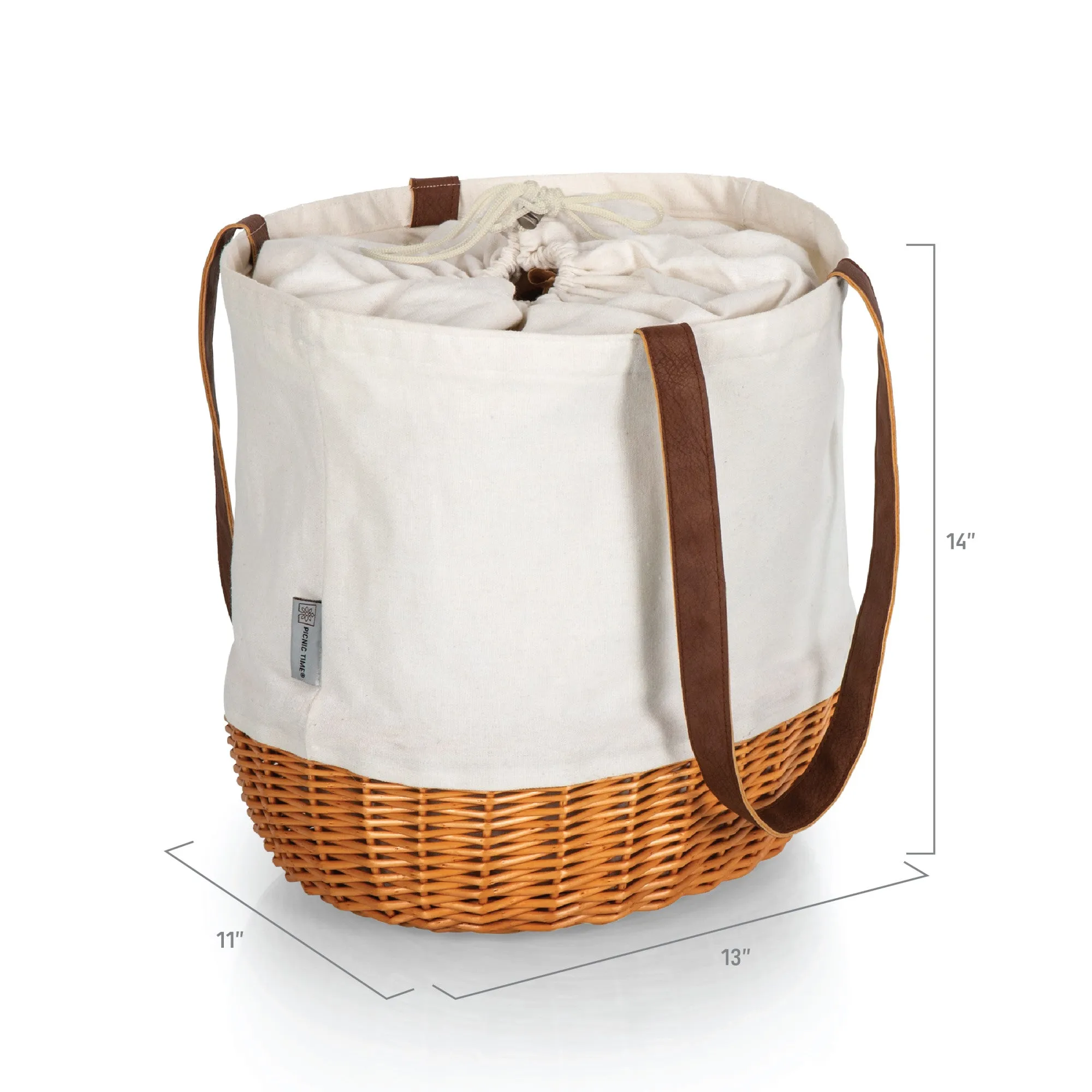 Baylor Bears - Coronado Canvas and Willow Basket Tote