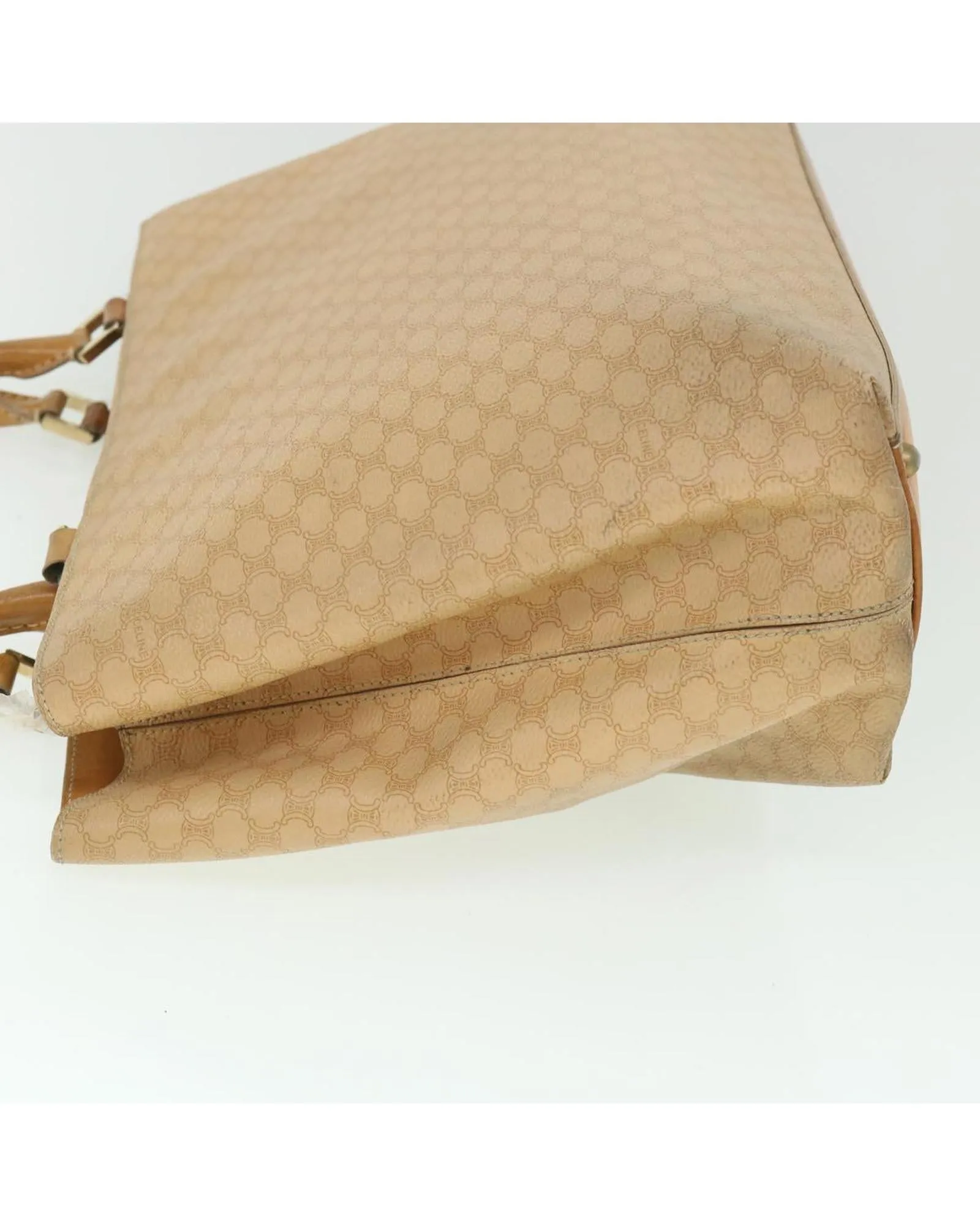 Beige Macadam Canvas Tote Bag with PVC Leather