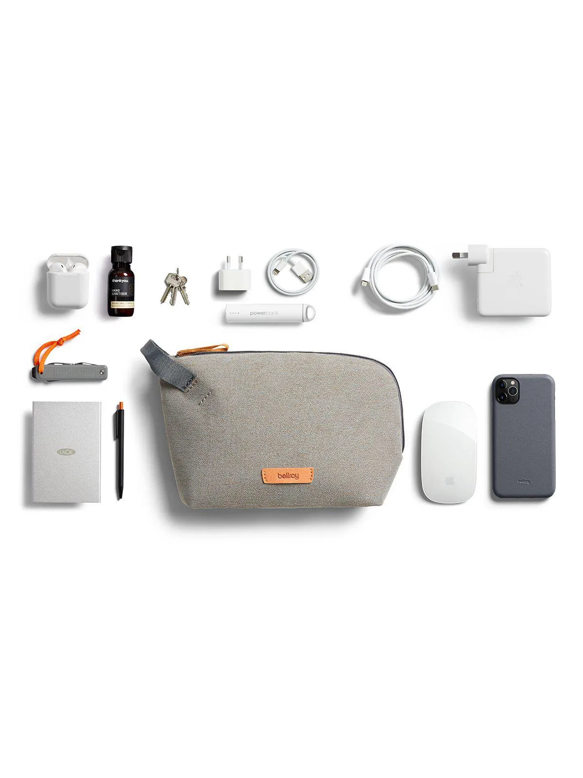 Bellroy Desk Pouch Limestone (Leather-Free)