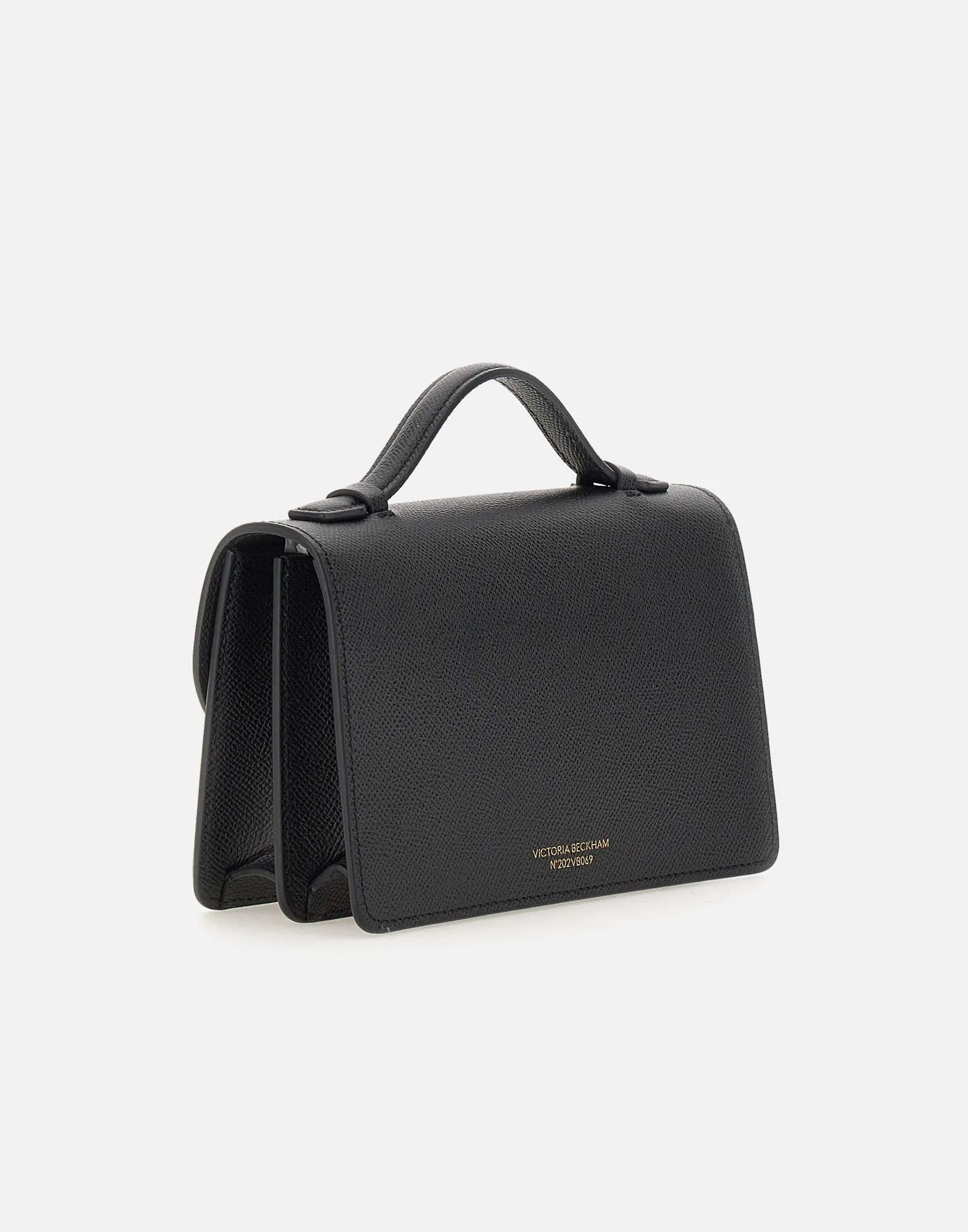 Black Calfskin Shoulder Bag Compact