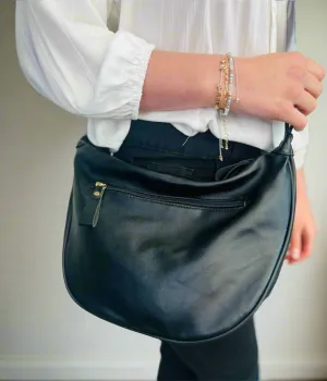 Black Crescent Sling Bag