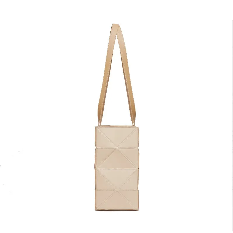 Block Large Foldable Tote Bag - Latte/Almond