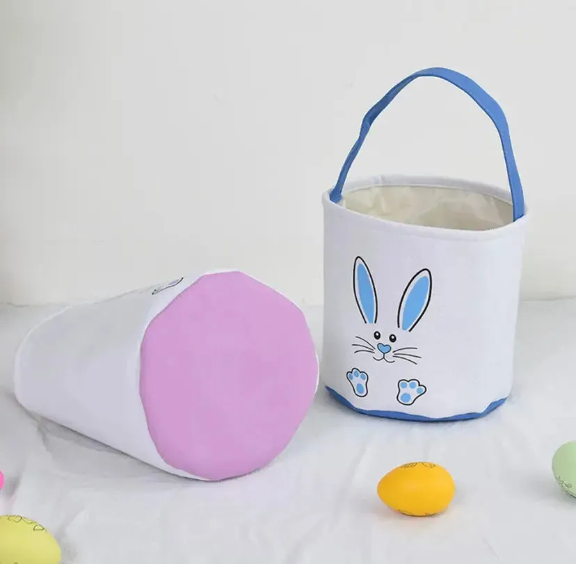 Blue Easter Basket Bunny Bags / Bucket x1 pc