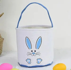 Blue Easter Basket Bunny Bags / Bucket x1 pc