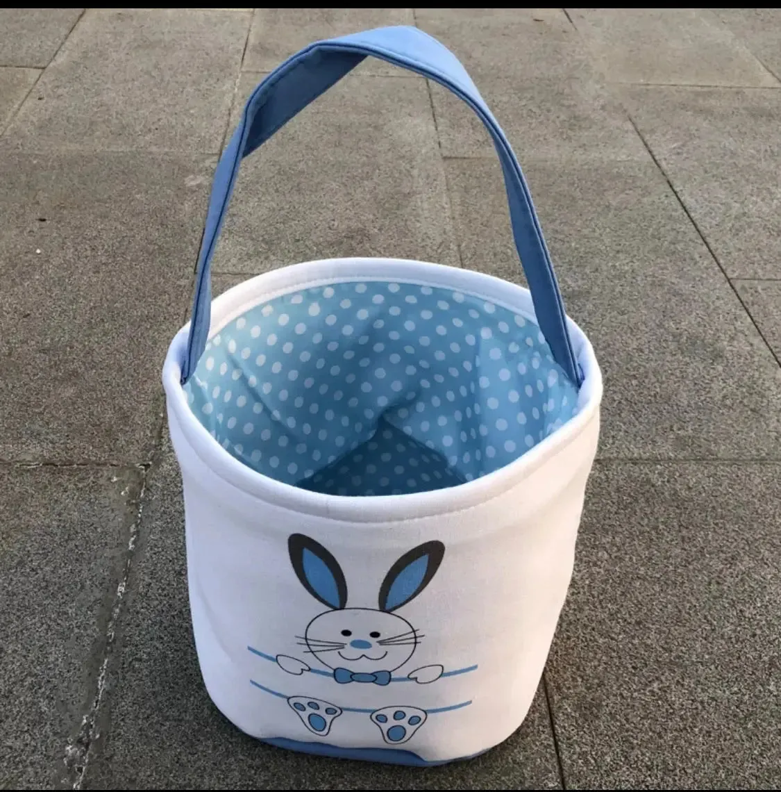 Blue Easter Basket Bunny Bags / Bucket x1 pc