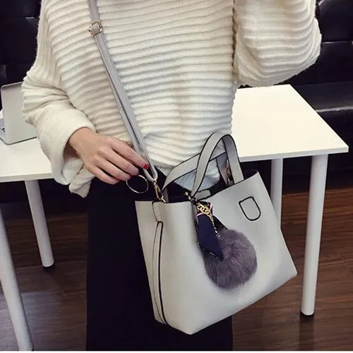 Bolish Litchi Pattern Soft Women Handbag