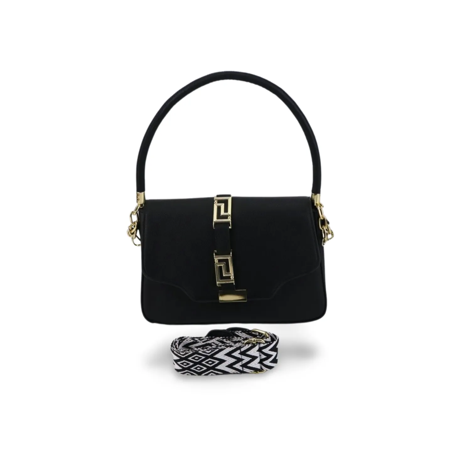 Branded Luxurious Shoulder Bag with Gold Chain Strap