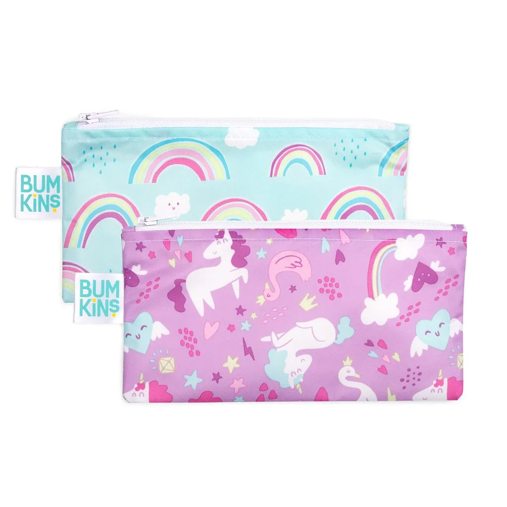 Bumkins Reusable Snack Bag Unicorn Rainbows