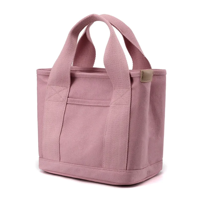 Casual Office Worker Multi-Compartment Lunch Box Bag Canvas Bag