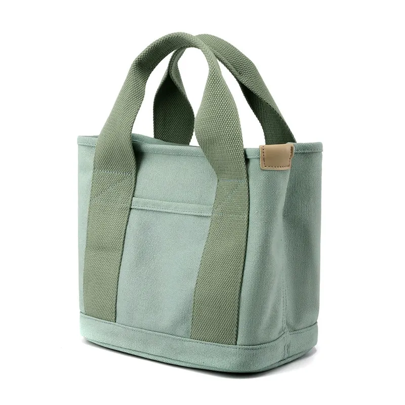 Casual Office Worker Multi-Compartment Lunch Box Bag Canvas Bag