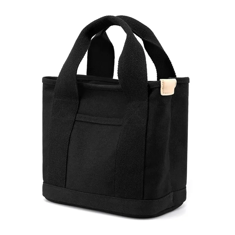 Casual Office Worker Multi-Compartment Lunch Box Bag Canvas Bag