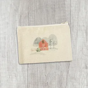 Christmas Farm - Canvas Zipper Pouch