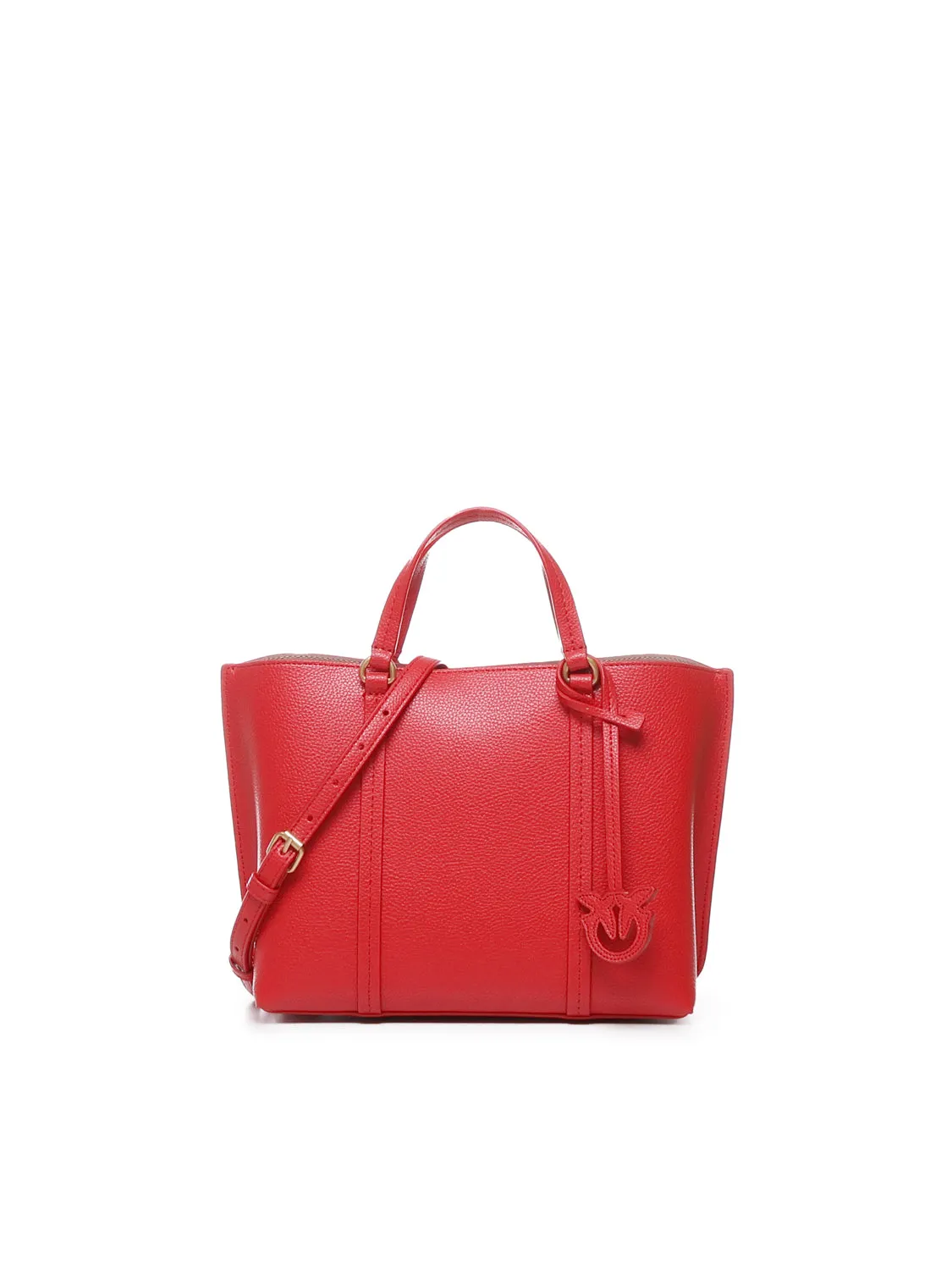 Classic Red Leather Shopper Bag