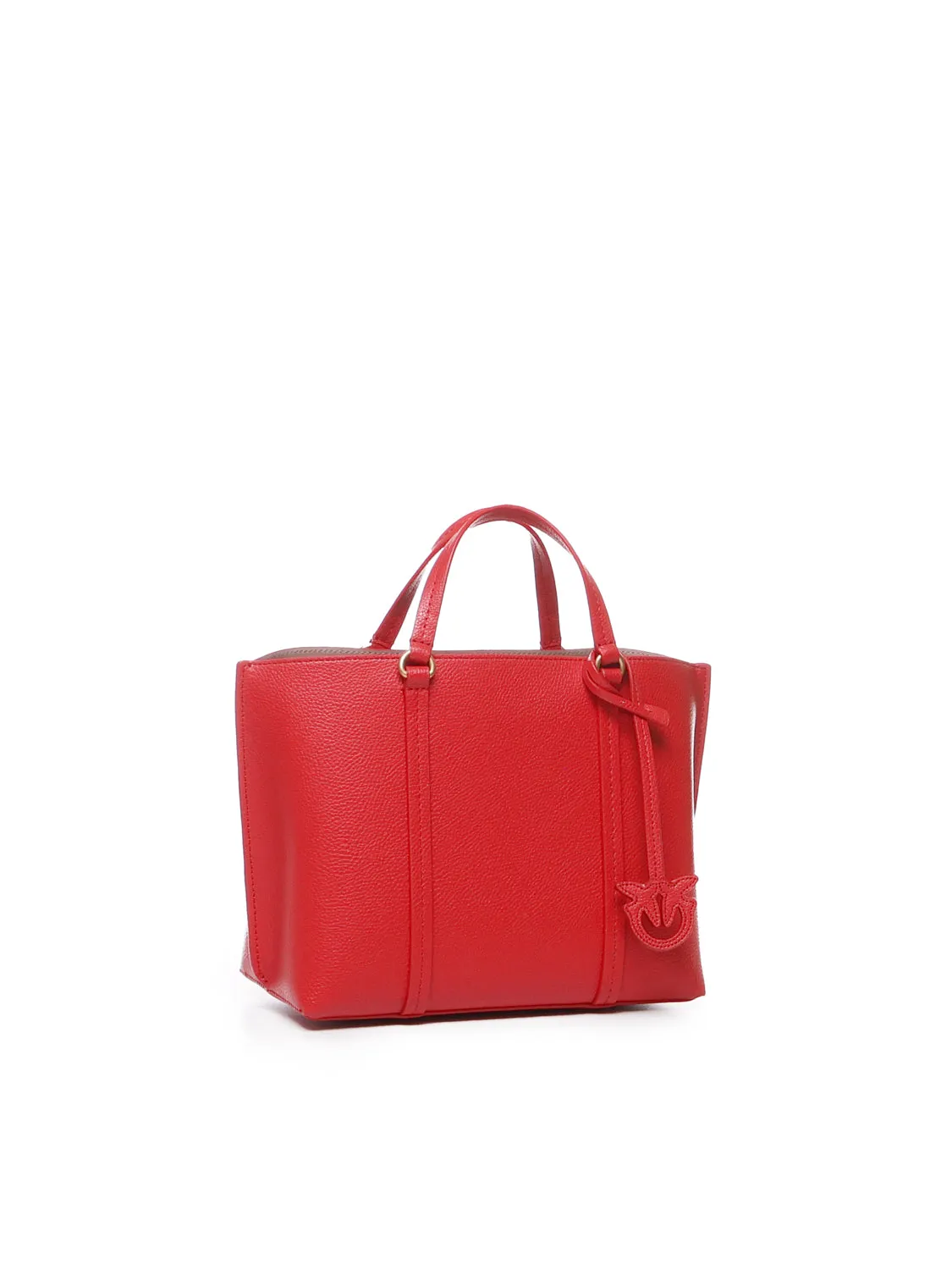 Classic Red Leather Shopper Bag