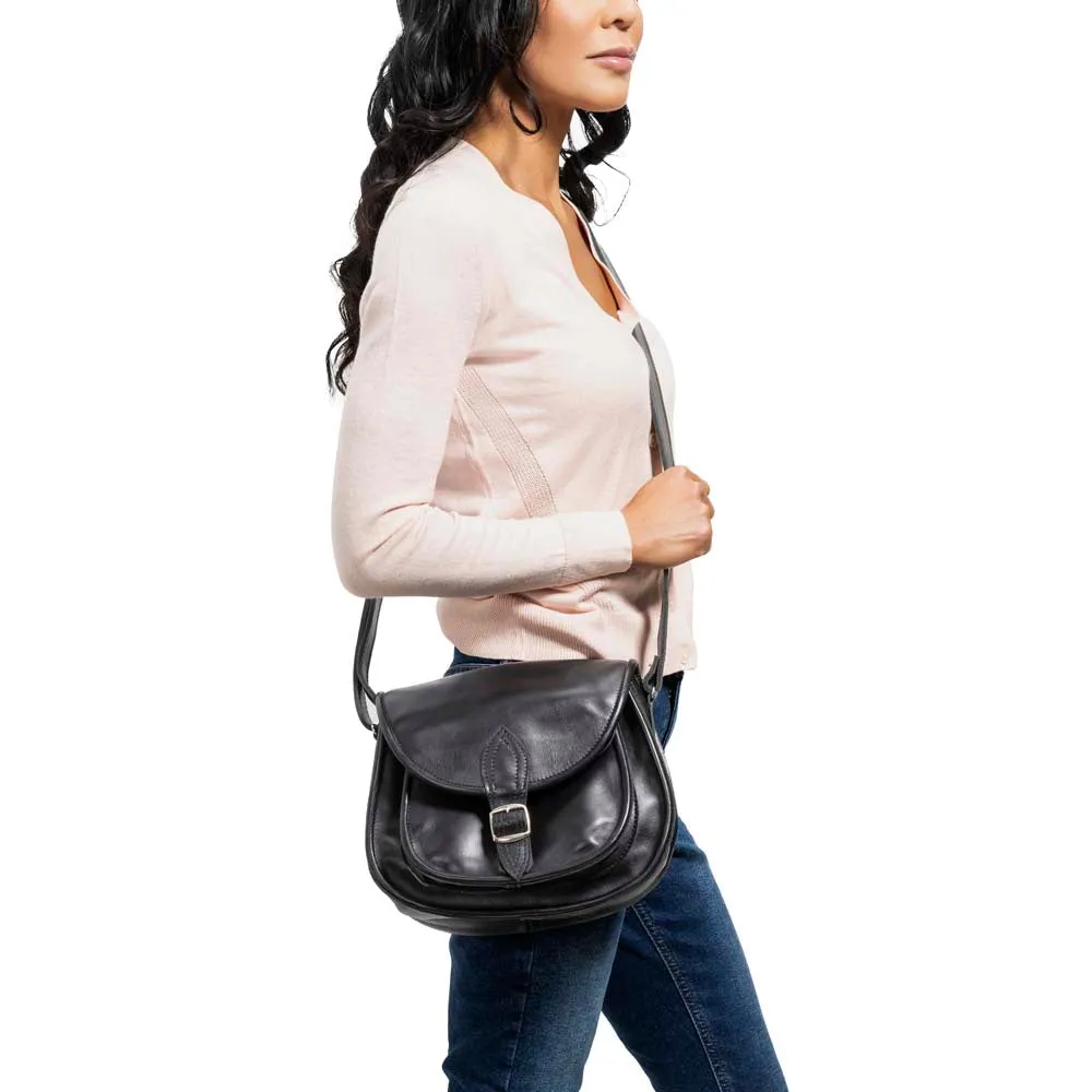 Cross Body Purse - Metro Leather Bag | Black