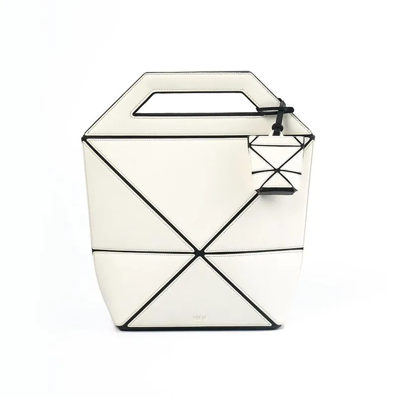 Facet Micro Mini Bag Charm - White / Black