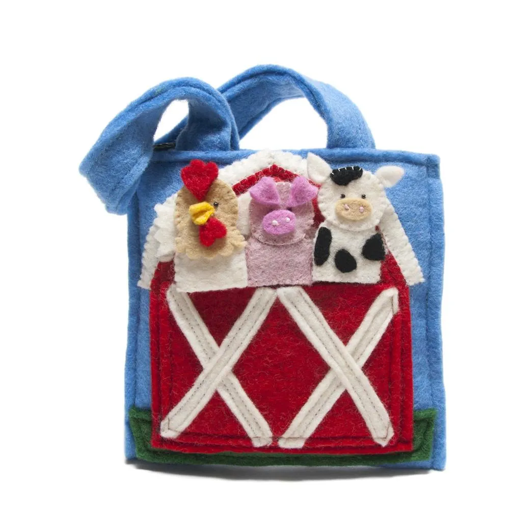 Felt Barnyard Puppet Bag