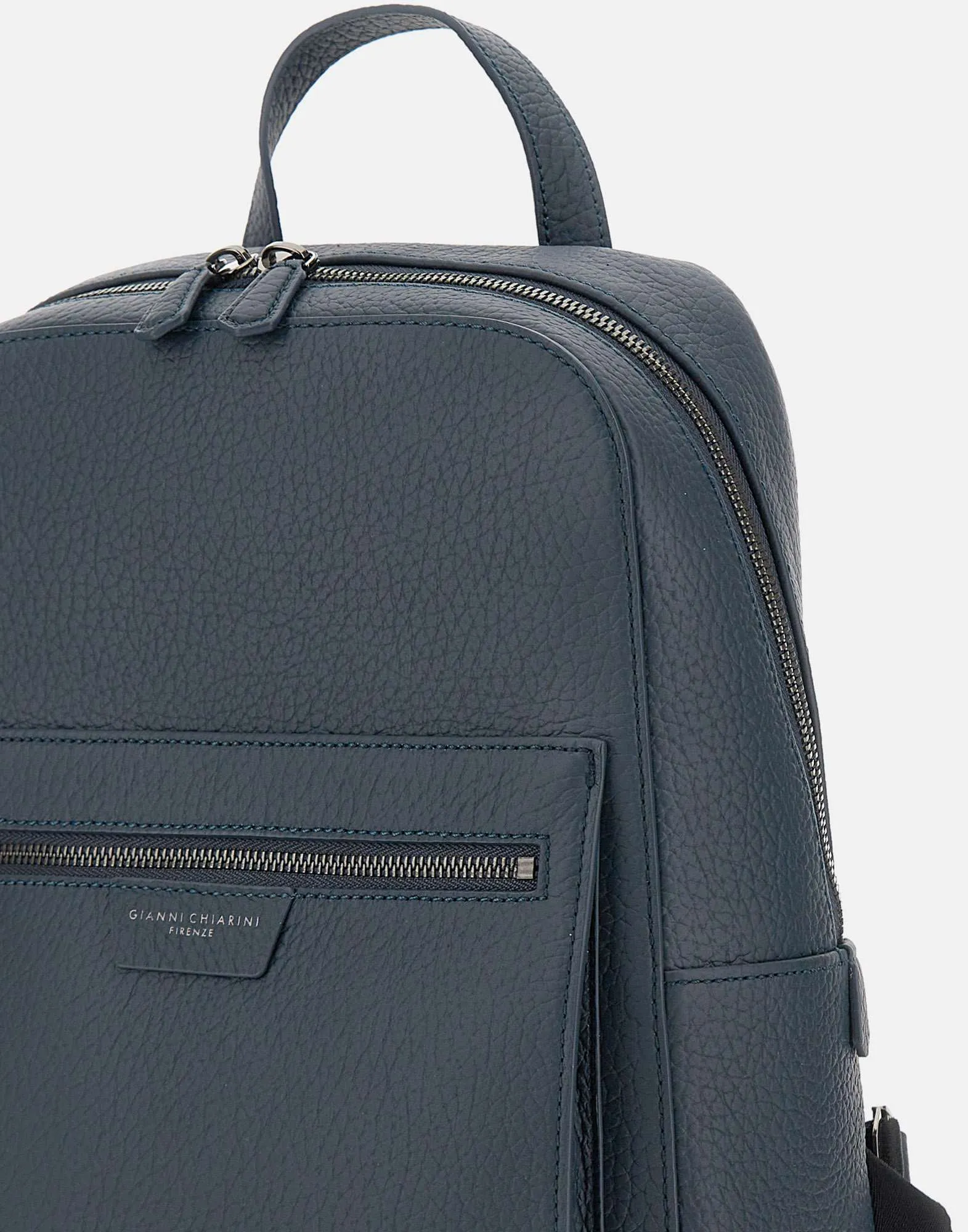 Florence Blue Leather Backpack