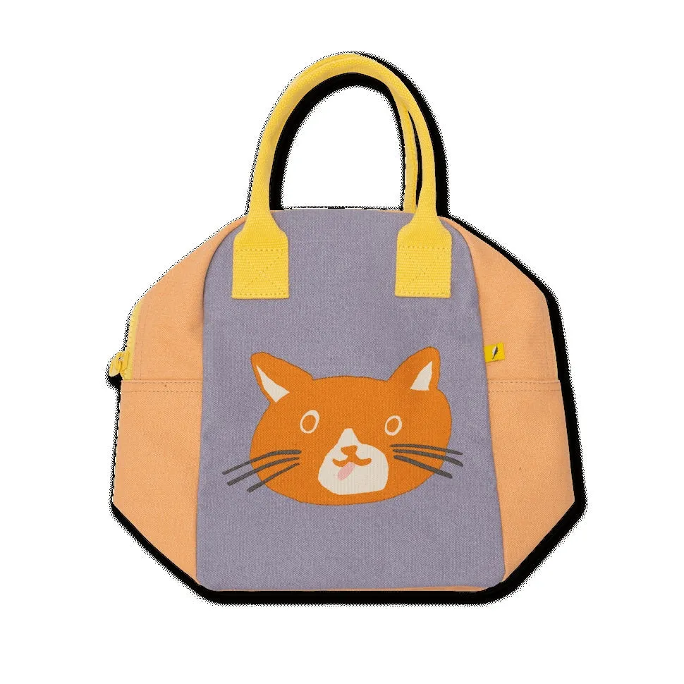 Fluf Zipper Lunch Bag - Cat