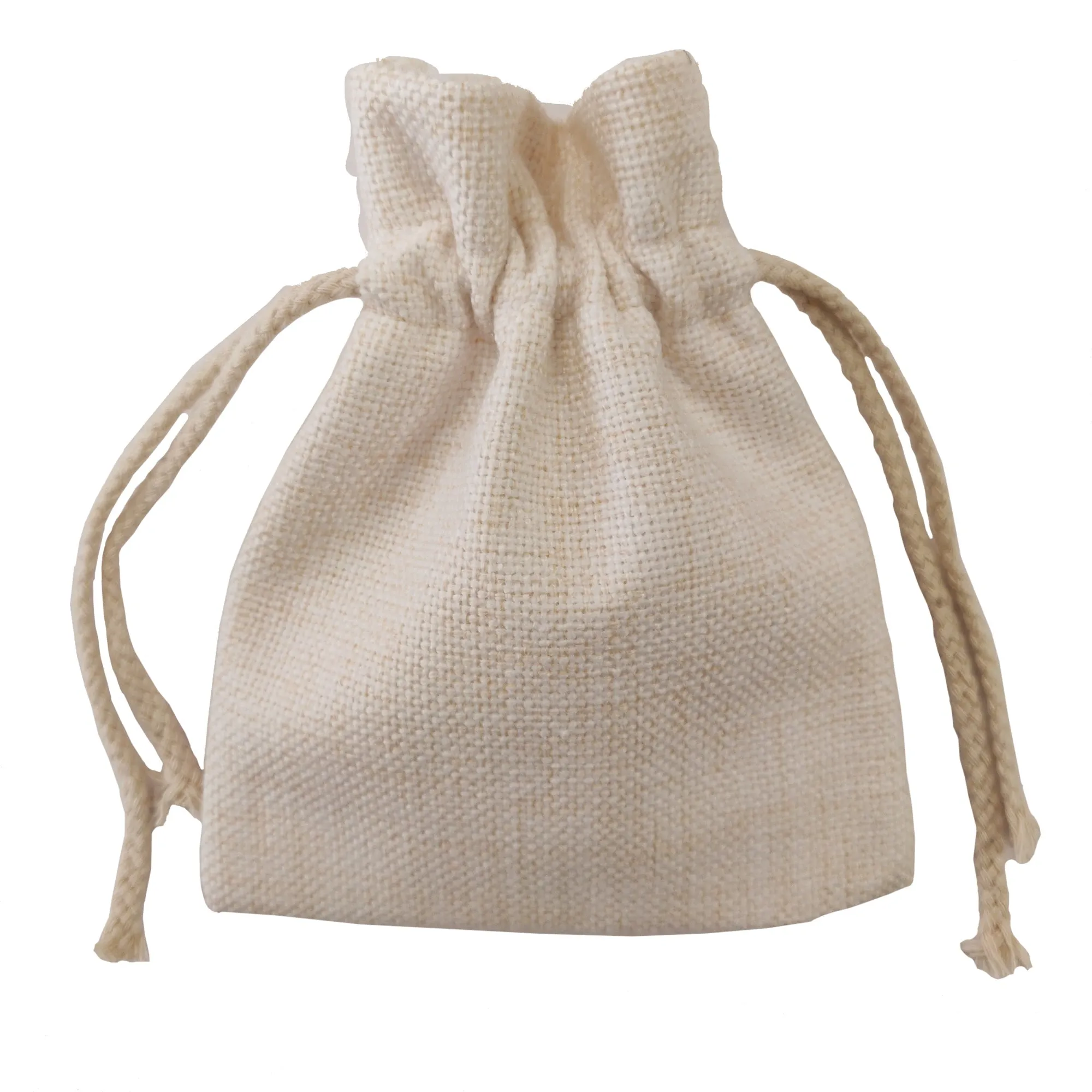 FULL CARTON - 100 x DOUBLE DRAWSTRING Bags - Thick Linen - 17cm x 25cm