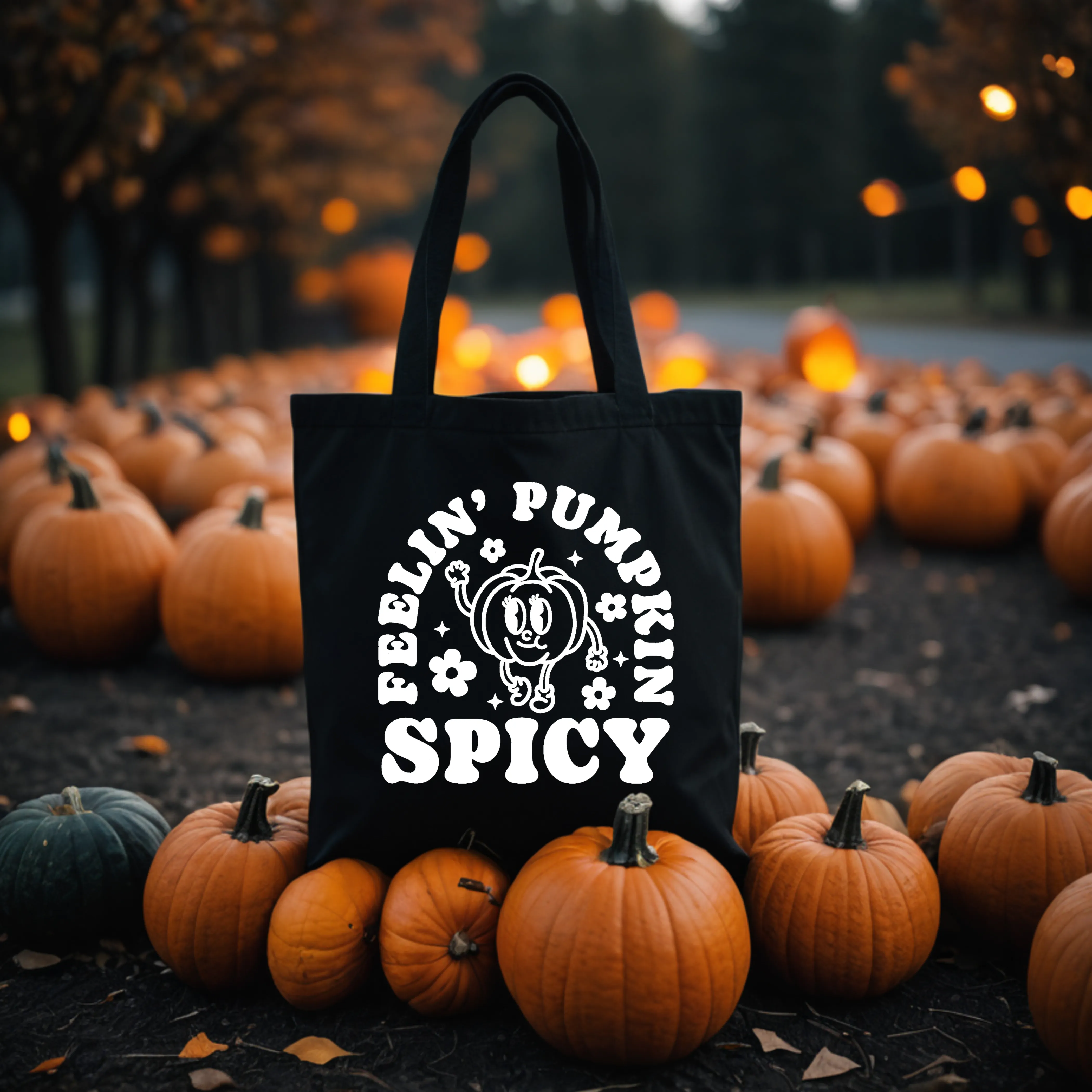 Halloween AutumnTote Bag | Spooky vibes Gifts  | Spooky Birthday Gift | funny Halloween | fall gift | Tote Bag Gifts For autumn Lovers |