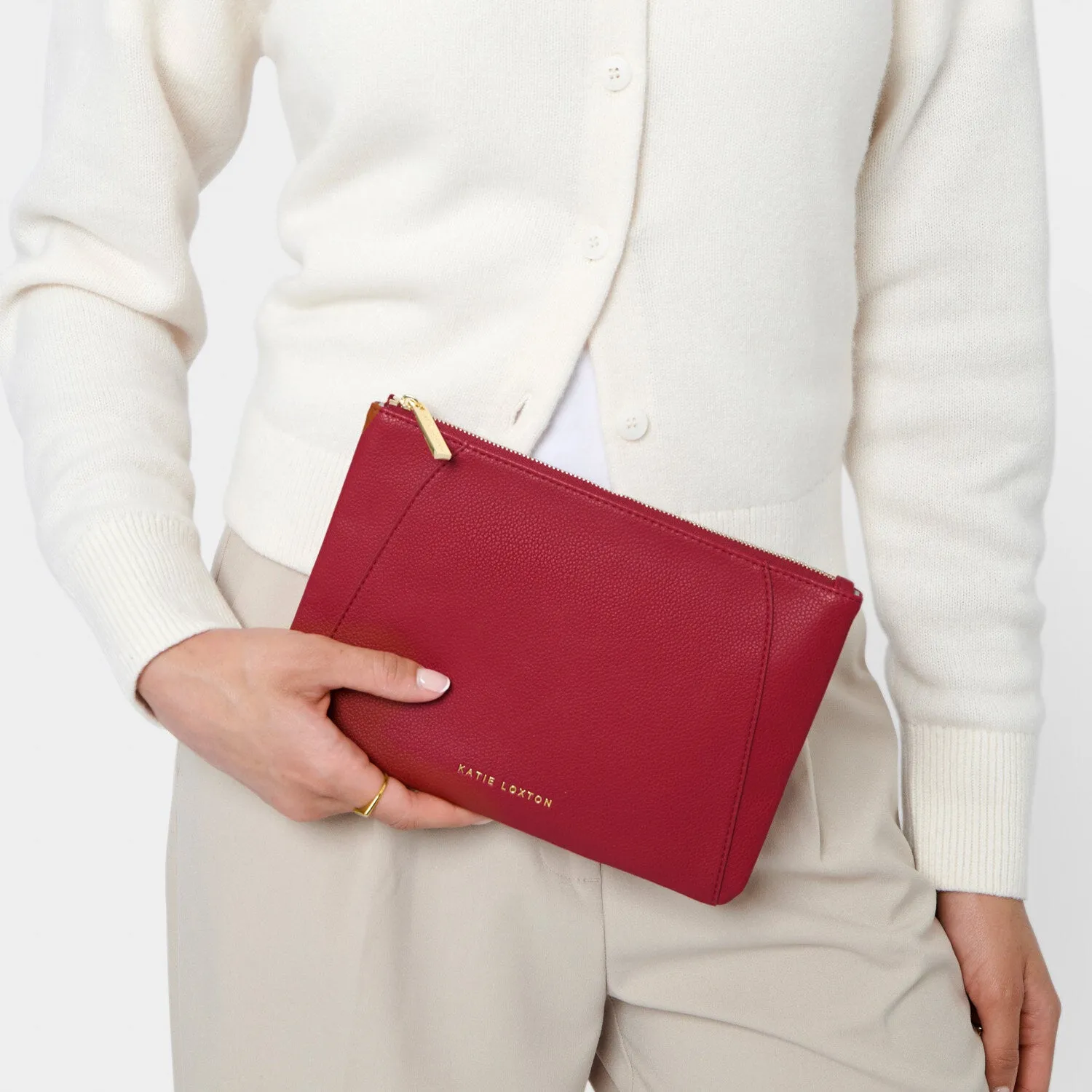 Katie Loxton 26cm Garnet Red Hana Pouch