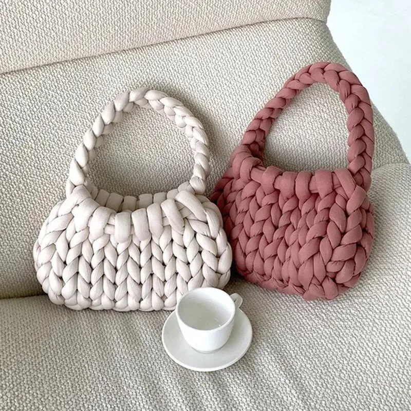 Knitted Braided Shoulder Bags