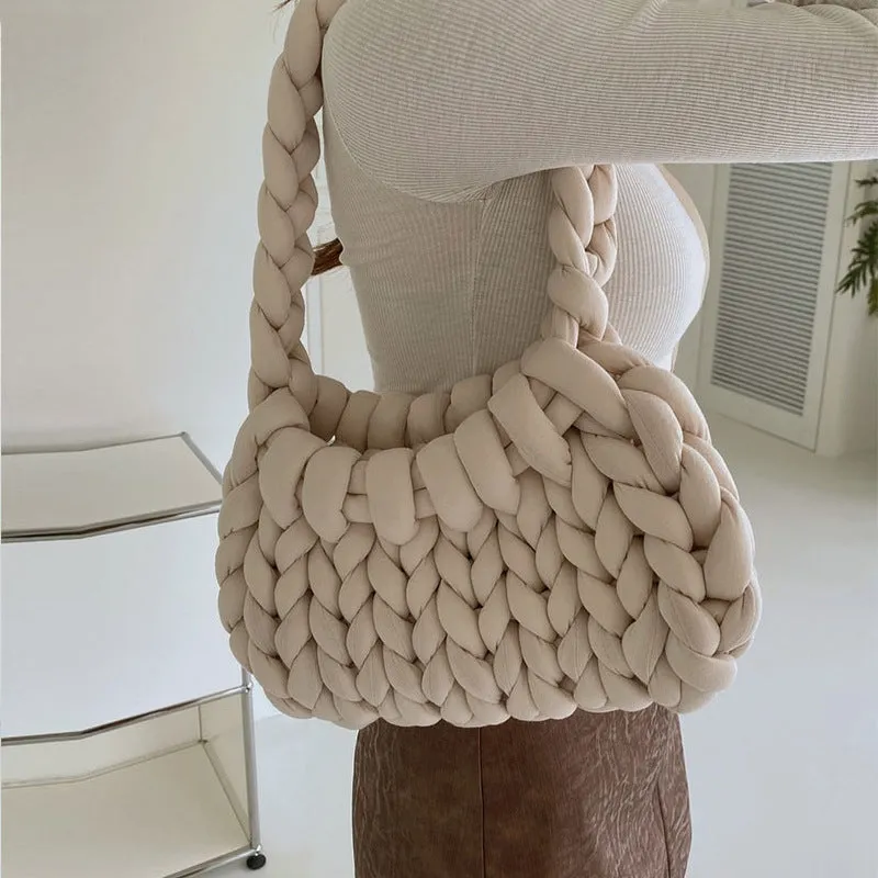 Knitted Braided Shoulder Bags