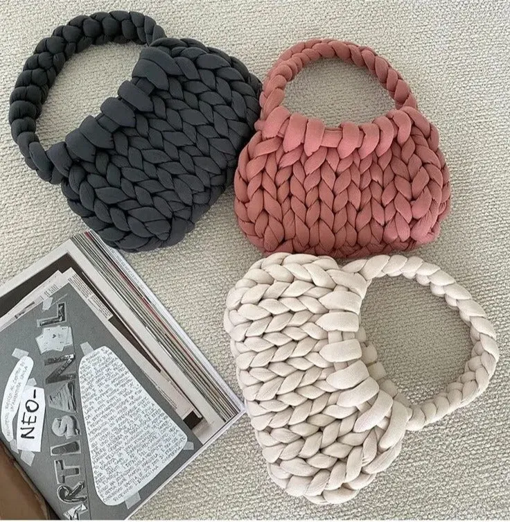 Knitted Braided Shoulder Bags