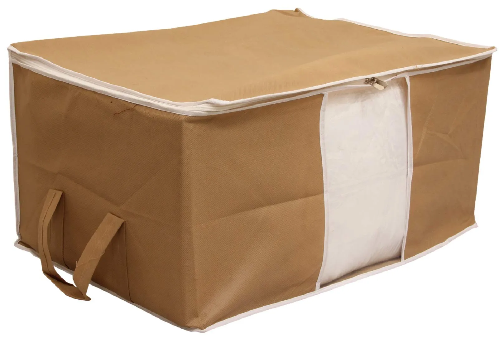 Kuber Industries 4 Piece Non Woven Under Bed Storage Organiser, Extra Large, Brown (CTKTC0372)