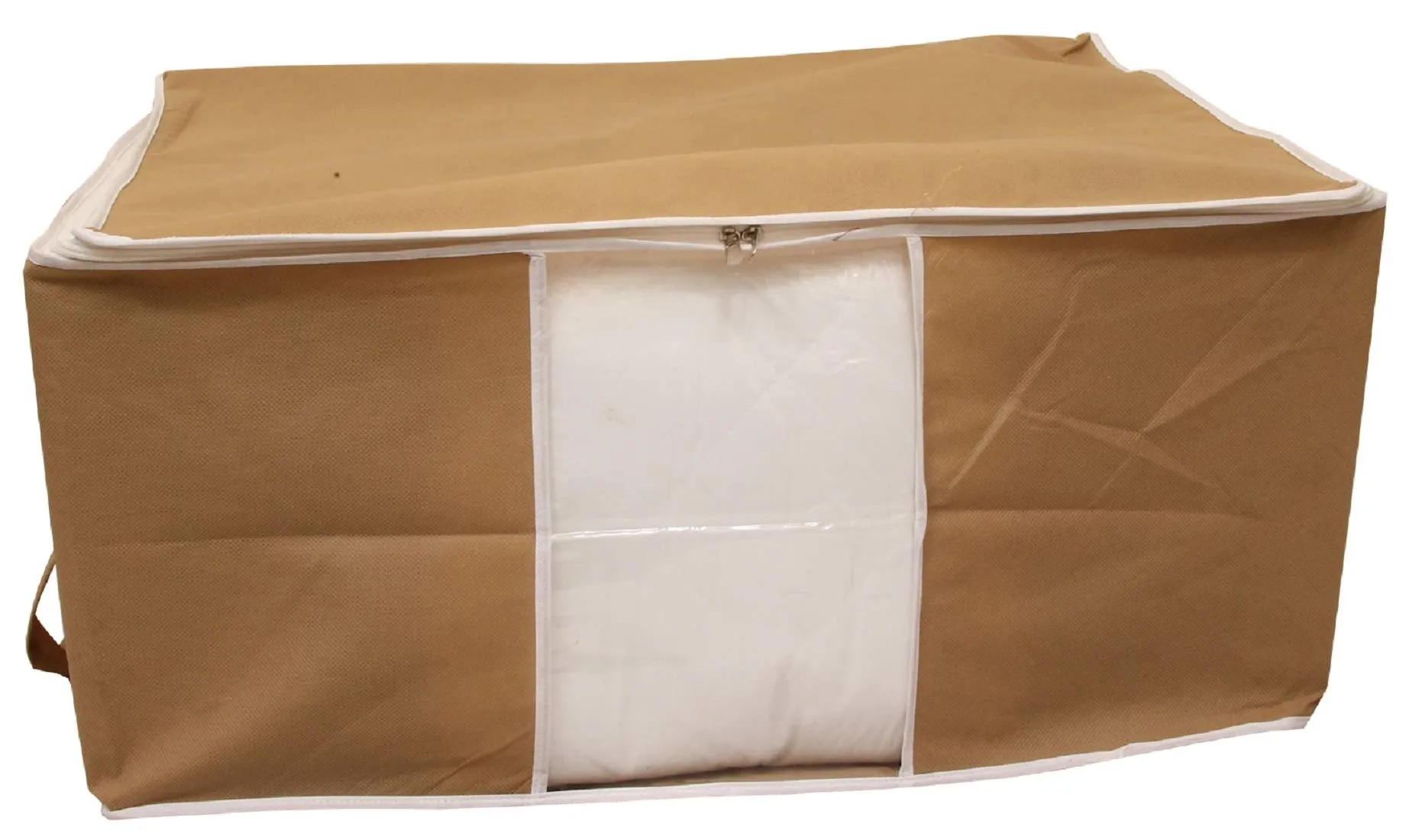 Kuber Industries 4 Piece Non Woven Under Bed Storage Organiser, Extra Large, Brown (CTKTC0372)