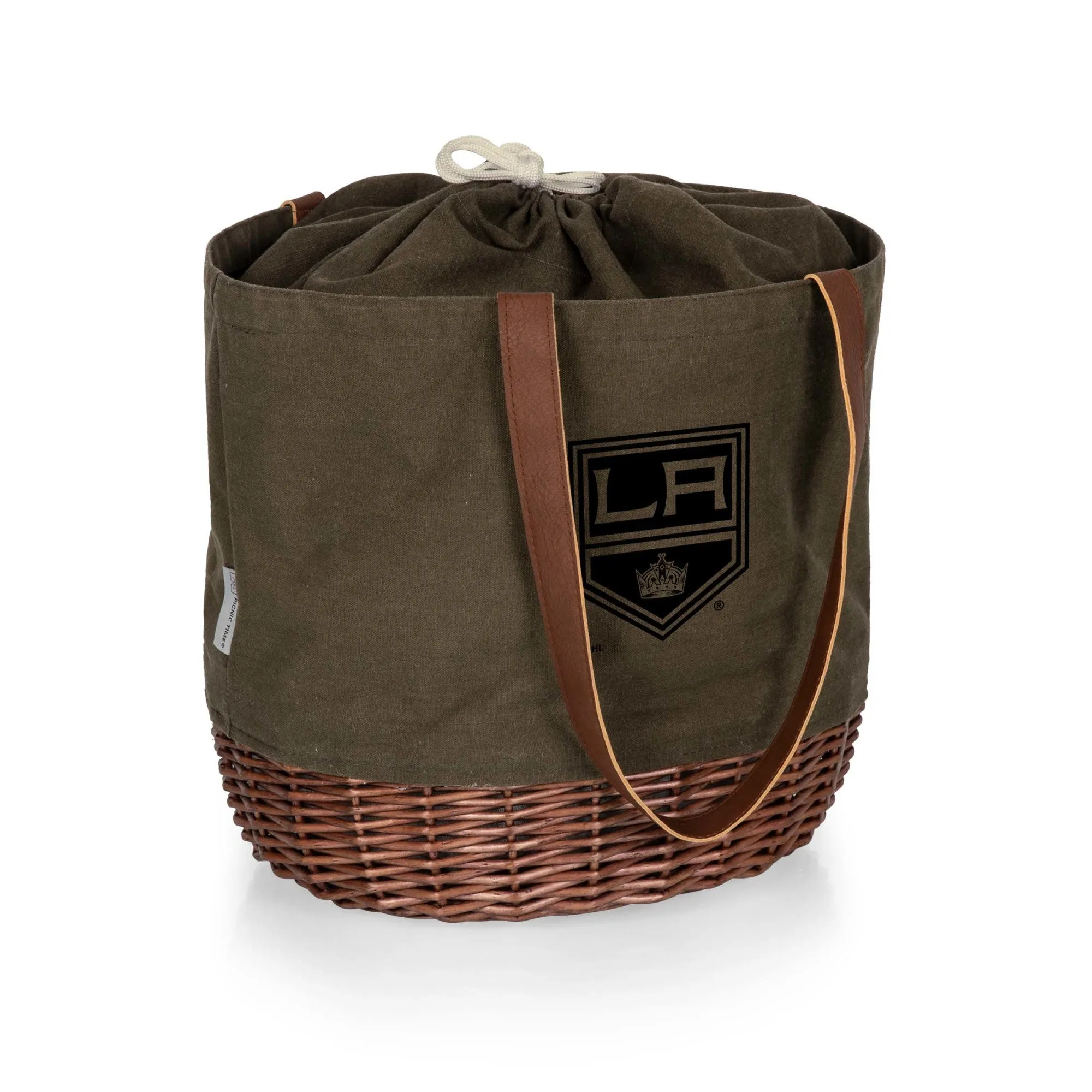 Los Angeles Kings - Coronado Canvas and Willow Basket Tote