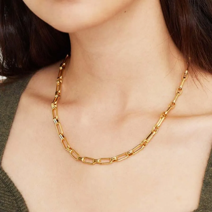 Lustre & Sage Helios Gold Plate Necklace