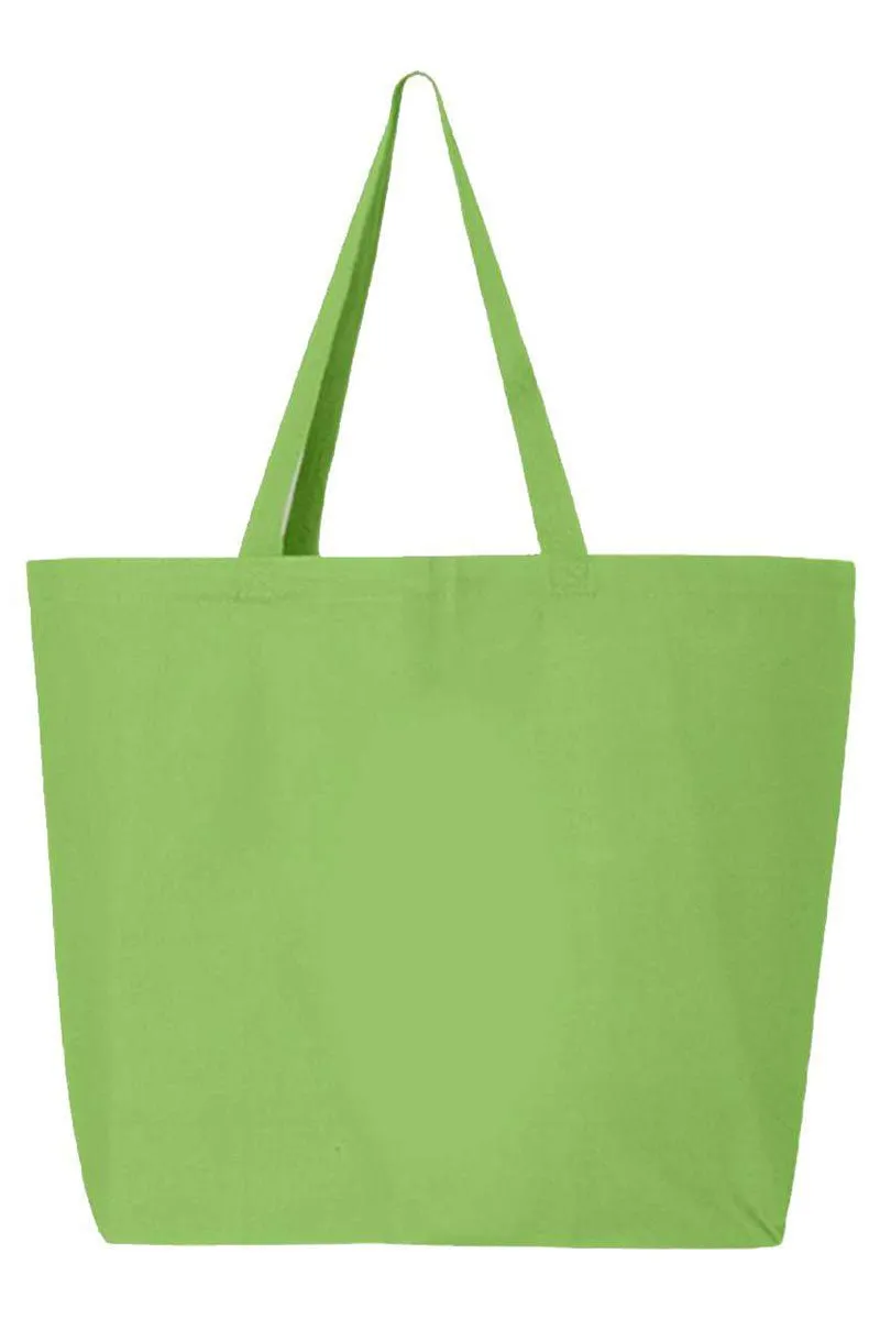 Merry And Bright Coquette Bow Canvas Jumbo Tote