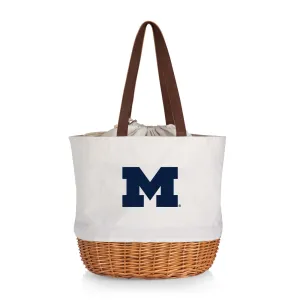 Michigan Wolverines - Coronado Canvas and Willow Basket Tote