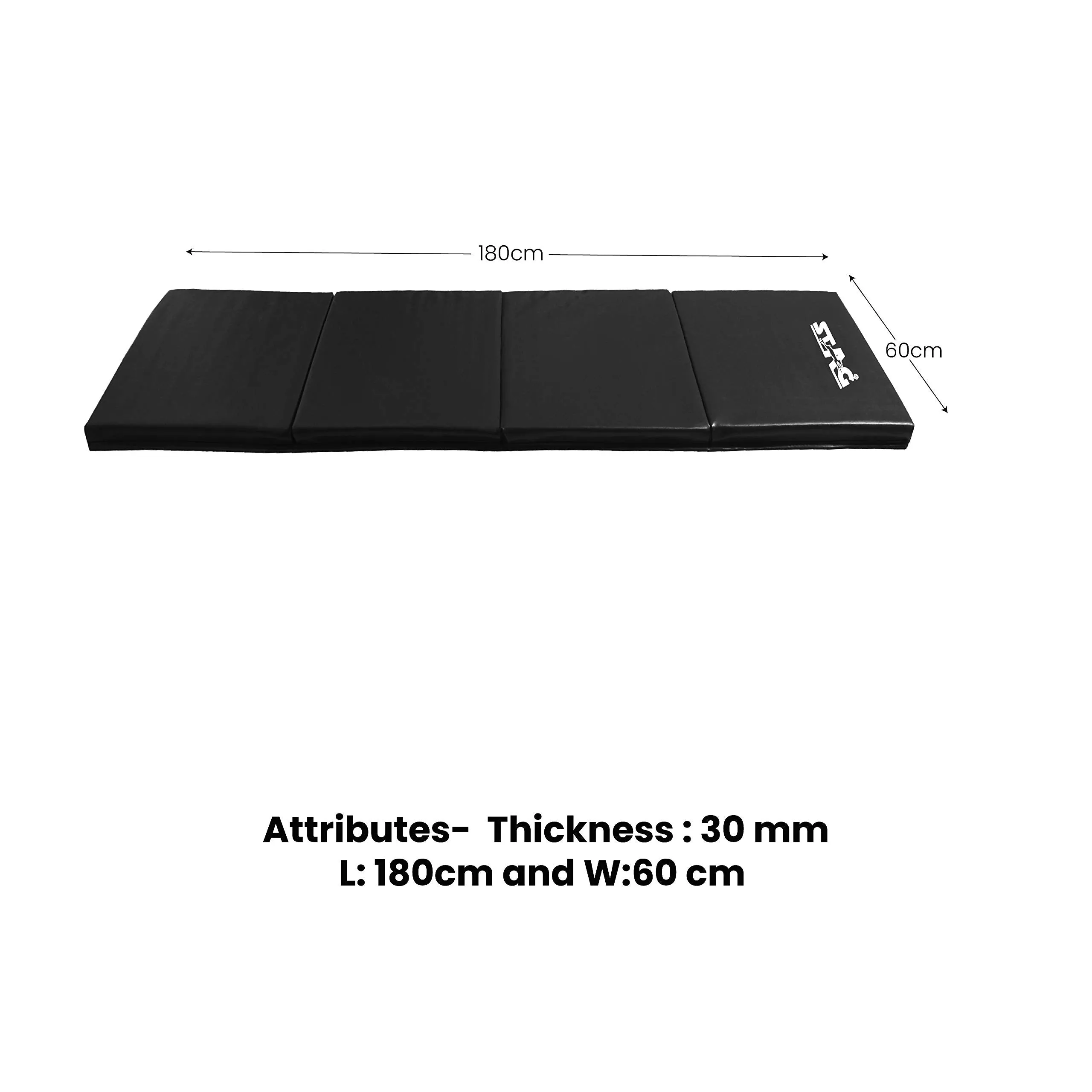 Multi-Purpose Foldable Fitne MAT 180 CM X 60 CM X 30 MM | Use as Tumbling mat | Gymnastics mat | Crash pad | Thick Foam | for Both Men and Women