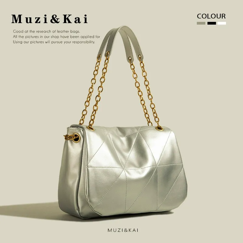 Muzikai Genuine Goods Tote Bag Women's Chain Underarm Bag 2023 New Fashion Shoulder Messenger Tote Bag