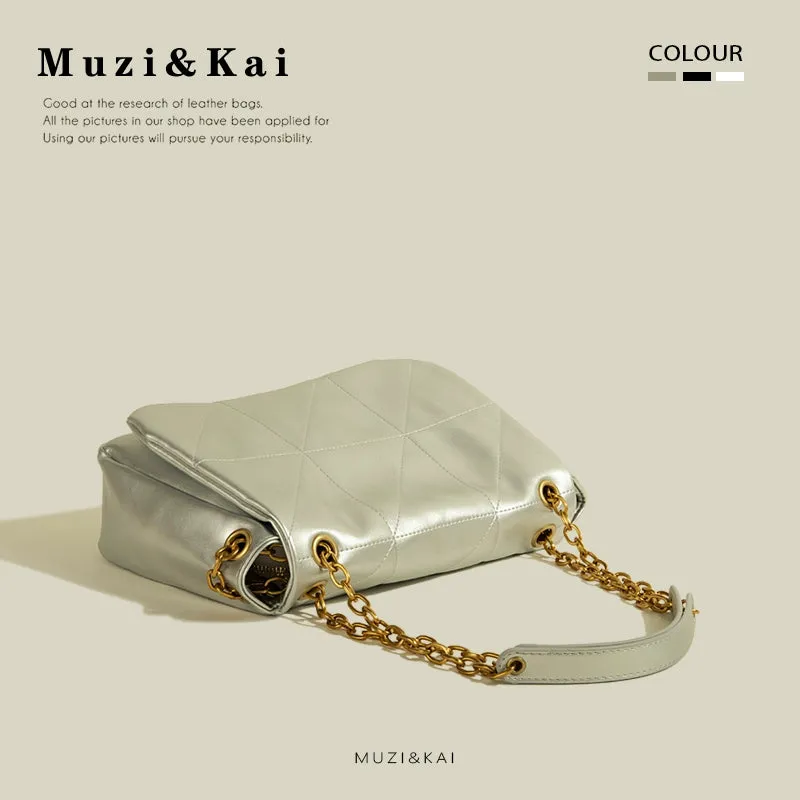 Muzikai Genuine Goods Tote Bag Women's Chain Underarm Bag 2023 New Fashion Shoulder Messenger Tote Bag